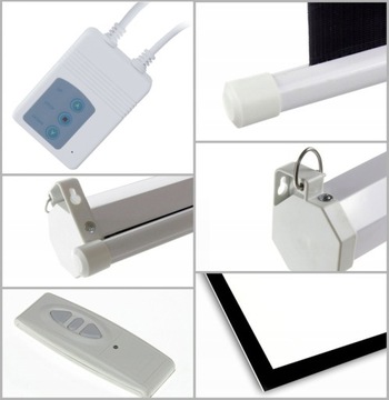 ЭЛЕКТРИЧЕСКИЙ ПРОЕКЦИОННЫЙ ЭКРАН 84 ДЮЙМА 1:1 213x213 ПОТОЛОК/СТЕНА + ДИСТАНЦИОННОЕ УПРАВЛЕНИЕ