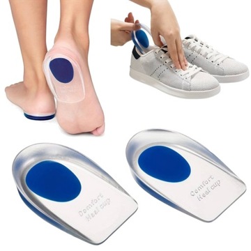 PODPIĘTKI ŻELOWE WKLEJANE WKŁADKI DO BUTÓW SILIKONOWE NA OSTROGI PIĘTOWE