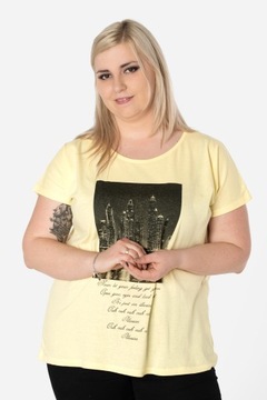 Duża Koszulka Bluzka Damska T-shirt Top KD16-5 6XL