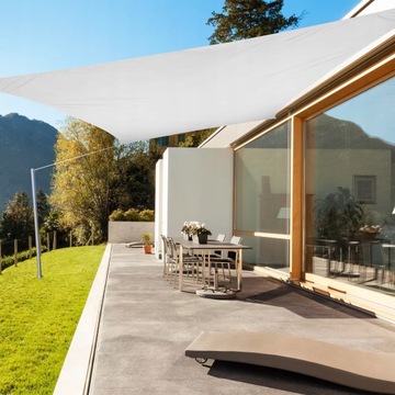 Садовый солнечный парус водонепроницаемый прочный белый тент 3х2 м