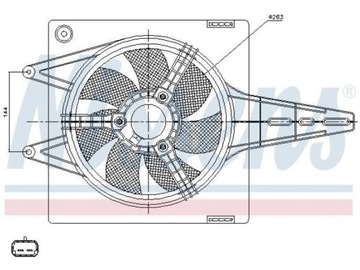 VENTILÁTOR CHLADIČŮ FIAT MULTIPLA 1.6