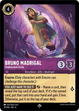 Disney Lorcana 4URS #039 Bruno Madrigal - Undetected Uncle