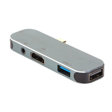 Концентратор USB C с портом PD, функцией горячего подключения, 4K, 60 Гц, 10 Гбит/с, алюминий