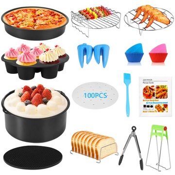 Akcesoria do frytkownicy Airfryer 8-calowe, 14-częściowy zestaw