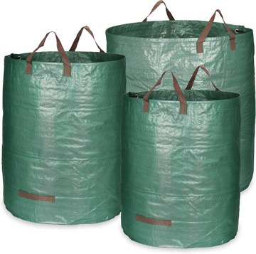 TORBA OGRODOWA NA TRAWĘ LIŚCIE KOSZ POJEMNIK 3SZT.