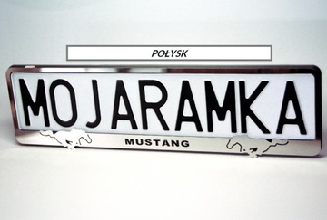 Рамка номерного знака ПОЛЬША из нержавеющей стали, хромированная