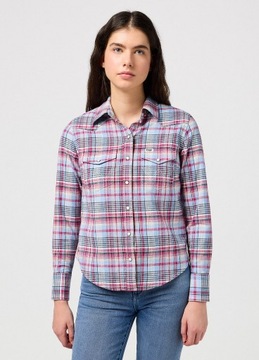 Wrangler Western Shirt - Violet Quartz Check