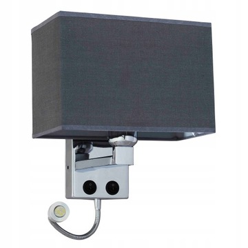 Kinkiet lampa ścienna Nina LED z abażurem do czytania w łóżku E27