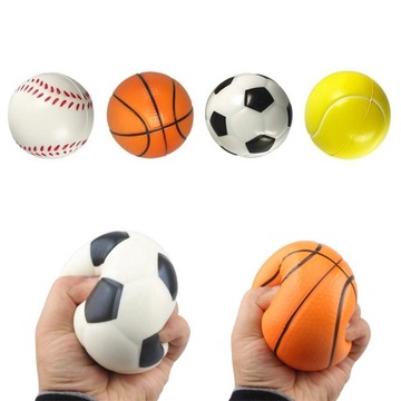 12x PIŁKA PIANKOWA SPORT KOLOROWA ZABAWKA ANTYSTRESOWA LEKKA MIĘKKA 6cm