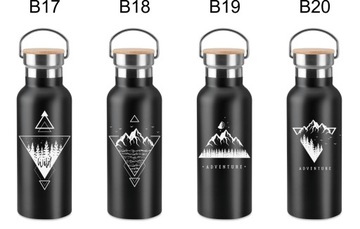Термобутылка THERMOS ENGRAVING именной бамбуковая кружка