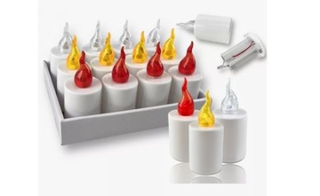ŚWIECZKA LED LAMPKA NA BATERIE ŚWIECA BIAŁA MAŁA
