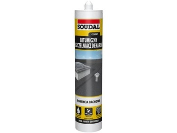 SOUDAL SILIKON DEKARSKI 280ml bitumiczny, czarny 137550
