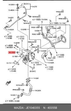 MAZDA CX-7 OEM MATICE TURBÍNY VÝFUK JE10-40-355