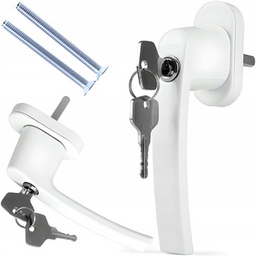 ОКОННАЯ РУЧКА С КЛЮЧОМ И ЗАМКОМ, АЛЮМИНИЕВАЯ УНИВЕРСАЛЬНАЯ