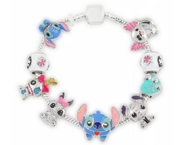 BRANSOLETKA MODUŁOWA STICH AKSOLOT DISNEY Lilo & Stitch Z ZAWIESZKAMI 17 CM