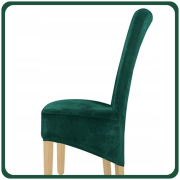 НАБОР ИЗ 4 ШТ. ЧЕХОЛЫ ДЛЯ СТУЛА XL БУТЫЛКА ЗЕЛЕНЫЙ ПЛОТНЫЙ ВЕЛУР