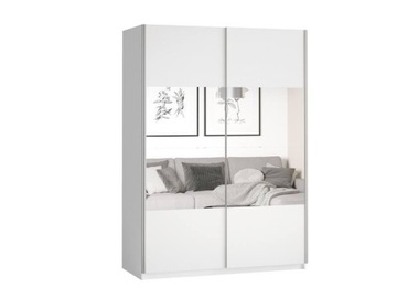 Szafa BETA biała rozsuwana z lustrem 120cm HELVETI