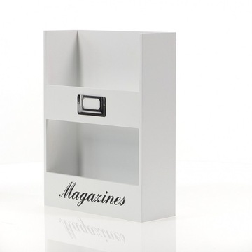 BIAŁY DREWNIANY GAZETNIK MAGAZINES DO POWIESZENIA
