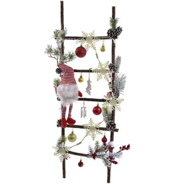 ДЕРЕВЯННАЯ ЛЕСТНИЦА ОРНАМЕНТ УКРАШЕНИЕ САНТА-СЛОН РОЖДЕСТВЕНСКИЙ СЛОН Боярышник ЕЛЕВАЯ КОМНАТА