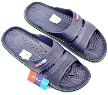 KAPCIE Gumowe PVC PANTOFLE KLAPKI PREMIUM MĘSKIE r.47 - 29 cm