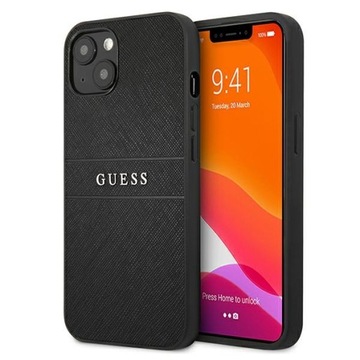 Etui Case Guess do iPhone 13 Mini Obudowa Saffiano Strap Black