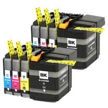 8x Tusz do Brother LC529 LC525 DCP J100 J105 J200