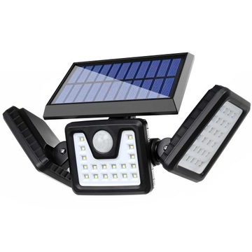 LAMPA SOLARNA 110 LED Z CZUJNIKIEM RUCHU ZMIERZCHU OGRODOWA PILOT