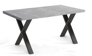 Stół LOFT LAMINAT BETON Czarne Nogi Metal 90x160