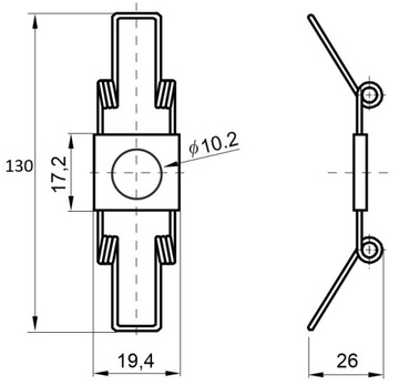 Вешалка для абажура пружина M10x1 Крепление абажура лампа-лофт DIY ручной работы 130