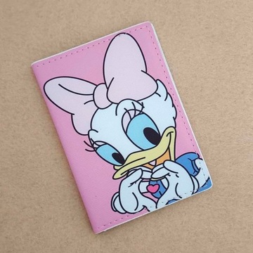 Funda de cuero PU para pasaporte de Mickey Pooh y