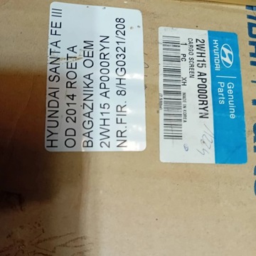 HYUNDAI SANTA FE III 13-18 ROLETA KUFRU NOVÁ OEM