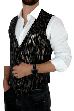 GIOVANNI PERA kamizelka męska D42 złota 64 4XL