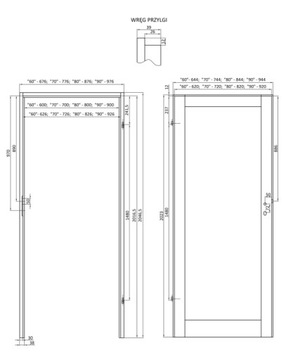 СОСНОВАЯ ДВЕРЬ KORNIK SEKSTET SĘCZNE WC 60
