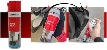 WURTH Силикон для автомобильных уплотнителей Спрей для ухода за резиной 500мл
