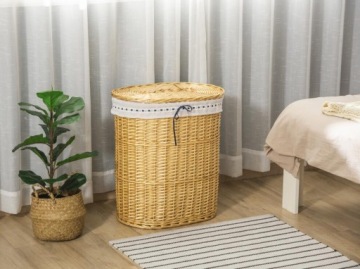 Корзина для белья из натурального дерева