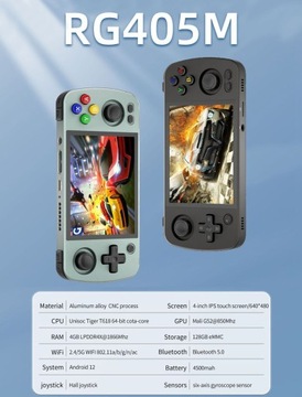 KONSOLA PRZENOŚNA ANBERNIC RG405M 128+256GB Android 12