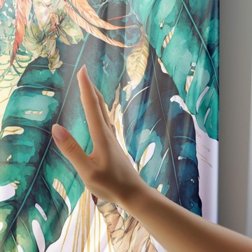 ГОТОВАЯ ШТОРА 140х250 ОКРАШЕННАЯ ВУАЛЬ С УЗОРОМ ЛЯГУШКИ 200