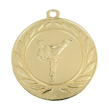 Medal Złoty 50mm Karate, sztuki walki, wstążka