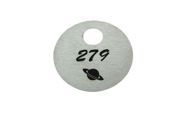 Numerek do szatni stal z grawerem 1,5mm