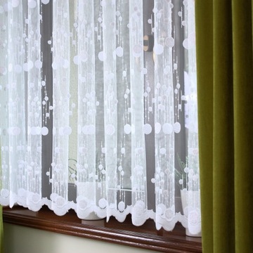 Современная белая сетка с вышивкой Shine, высота 250 см