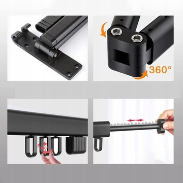 ВЫДВИЖНАЯ ВЕШАЛКА ДЛЯ ОДЕЖДЫ НА НАСТЕННУЮ, 120СМ, АЛЮ