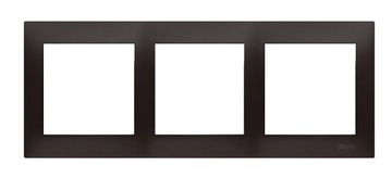 SIMON 54 ТРОЙНАЯ МАТОВАЯ ЧЕРНАЯ РАМКА ДЛЯ ГИПСОКАРТОНА