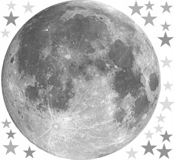 Naklejka ścienna KSIĘŻYC moon w pełni gwiazdy