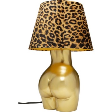Lampa stołowa nocna złota body ciało klosz panterka dizajnerska kare design