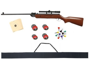 Wiatrówka z gwintowaną lufą pełen zestaw 4,5mm