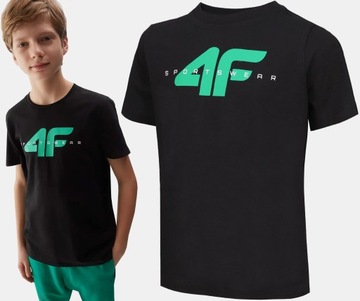 KOSZULKA CHŁOPIĘCA 4F DZIECIĘCA T-SHIRT M1113 BAWEŁNIANA BASIC SPORTOWA 122