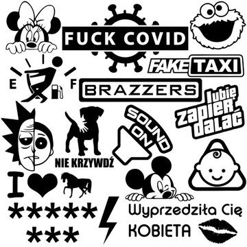 Naklejki na motocykl motor MIX wodoodporne 10cm