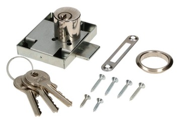 ZAMEK MEBLOWY PRZYKRĘCANY PRAWY CYLINDER 45X56MM