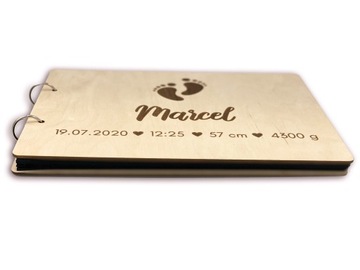ALBUM NA CHRZEST ROCZEK PAMIĄTKA METRYCZKA GRAWER