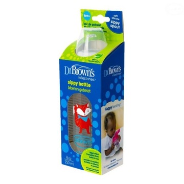 DR BROWN'S BUTELKA DO SAMODZIELNEGO PICIA + SILIKONOWY USTNIK 250 ML 6M+